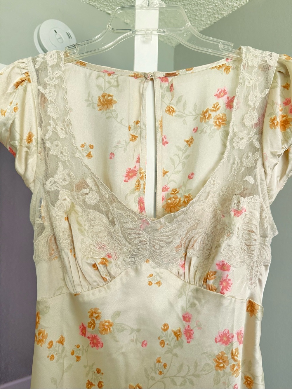Free People Butterfly Babe Cutout Cream Maxi Dress - Picture 4 of 8